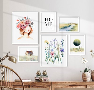 File ảnh File tranh bộ nhiều tấm in nhà hàng khách sạn tối giản A1574 (gốc) cho trang trí nội thất