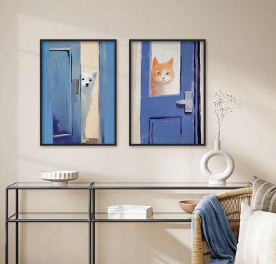 File gốc File tranh bộ nhiều tấm in nhà hàng khách sạn tối giản A1596 (in lụa) hoa văn cổ điển