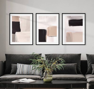 Download file File tranh bộ nhiều tấm in nhà hàng khách sạn tối giản A1609 (chất lượng in ấn)