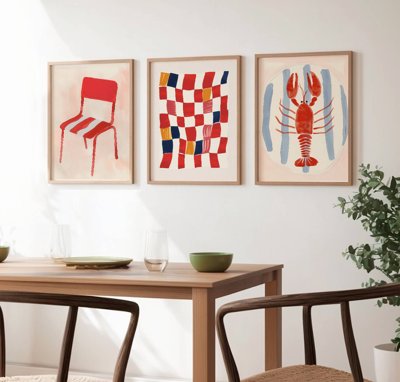 File in trần File tranh bộ nhiều tấm in nhà hàng khách sạn tối giản A1611 (bản gốc) mây trời