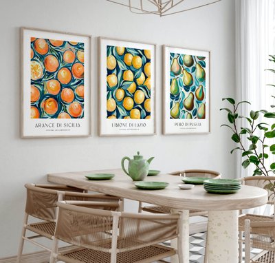 File tranh in mica File tranh bộ nhiều tấm in nhà hàng khách sạn tối giản A1616 (độ phân giải cao)