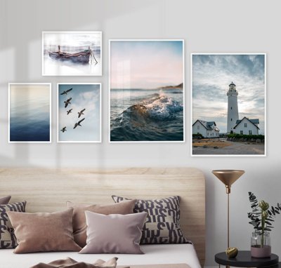 File gốc File tranh bộ nhiều tấm in nhà hàng khách sạn tối giản A1620 (in ấn) màu sắc trung thực