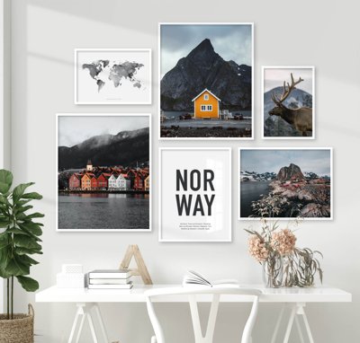 File ảnh File tranh bộ nhiều tấm in nhà hàng khách sạn tối giản A1623 (gốc) trang trí khách sạn