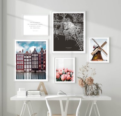 File gốc File tranh bộ nhiều tấm in nhà hàng khách sạn tối giản A1657 (dành cho quảng cáo)