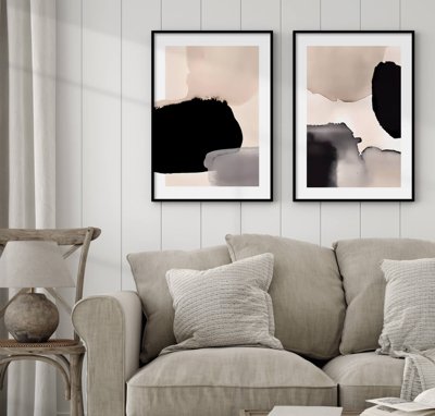 File gốc File tranh bộ nhiều tấm in nhà hàng khách sạn tối giản A1686 (in lụa) tranh phong thủy