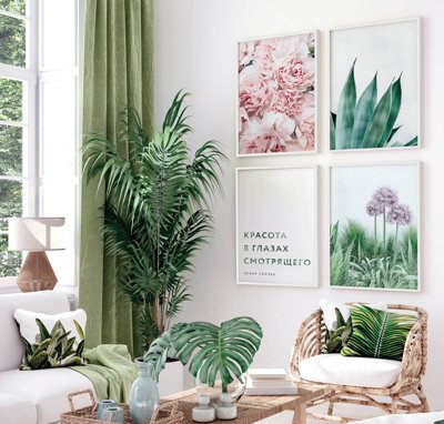 File gốc in ấn File tranh bộ nhiều tấm in nhà hàng khách sạn tối giản A1699 chuẩn màu CMYK