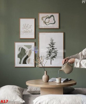 File tranh File tranh bộ nhiều tấm A17 (bản gốc) in canvas