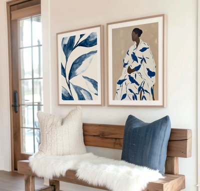 Download file gốc File tranh bộ nhiều tấm in nhà hàng khách sạn tối giản A1749 (in lụa) cao cấp