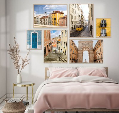 File gốc File tranh bộ nhiều tấm in nhà hàng khách sạn tối giản A1758 (thiết kế) độc quyền