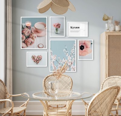 Chi tiết file tranh tráng gương File tranh bộ nhiều tấm in nhà hàng khách sạn tối giản A1789 (ảnh gốc)