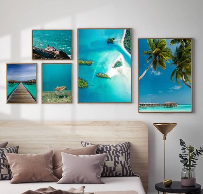 Download file File tranh bộ nhiều tấm in nhà hàng khách sạn tối giản A1793 (gốc) cho xưởng in