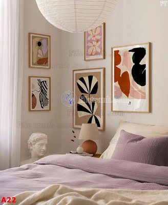 File gốc File tranh bộ nhiều tấm A22 (in mica) làm quà tặng