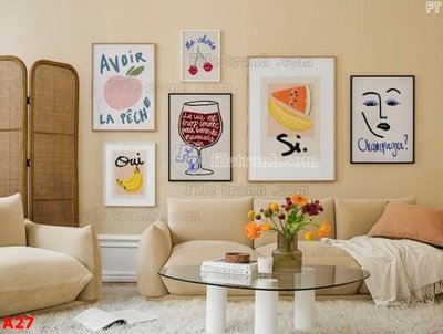 File in mica File tranh bộ nhiều tấm A27 (bản gốc) siêu trong