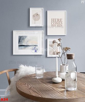 File in ấn File tranh bộ nhiều tấm A34 (bản gốc) sắc nét