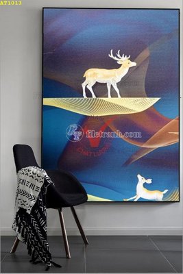 File gốc File tranh hiện đại Sơn Dầu AT1013 (phong cách) châu Âu