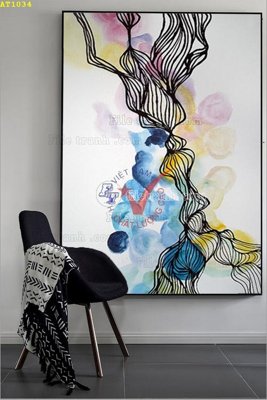 File gốc File tranh hiện đại Sơn Dầu AT1034 (cho in 3D) độc đáo