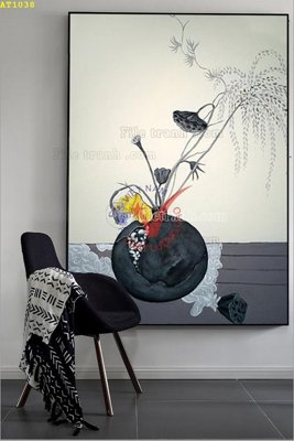 File gốc File tranh hiện đại Sơn Dầu AT1038 (ảnh chi tiết) để in trần