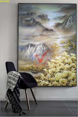 File in trần File tranh hiện đại Sơn Dầu AT1040 (bản gốc 3D) sống động