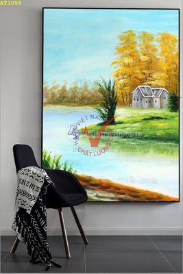 Download file File tranh hiện đại Sơn Dầu AT1055 (gốc) in mica bàn thờ