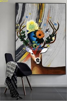 File gốc File tranh hiện đại Sơn Dầu AT1137 (PNG) nền trong suốt