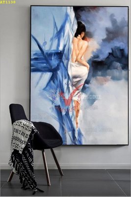 File in trần File tranh hiện đại Sơn Dầu AT1138 (bản gốc) phong cảnh