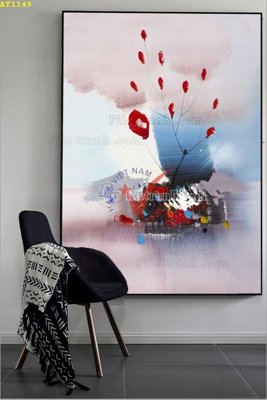 File gốc File tranh hiện đại Sơn Dầu AT1149 (in ấn) màu sắc trung thực