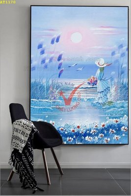 File gốc File tranh hiện đại Sơn Dầu AT1170 cho in ấn và thiết kế