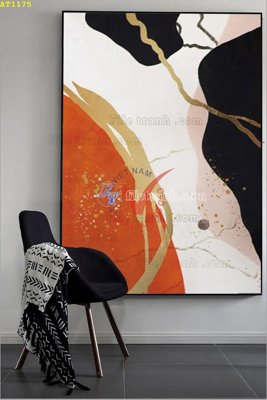 File tranh gốc PSD File tranh hiện đại Sơn Dầu AT1175 còn nguyên layer