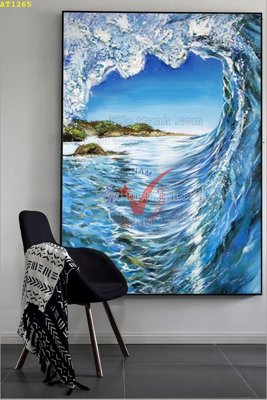 File tranh File tranh hiện đại Sơn Dầu AT1265 (gốc) in trên kính