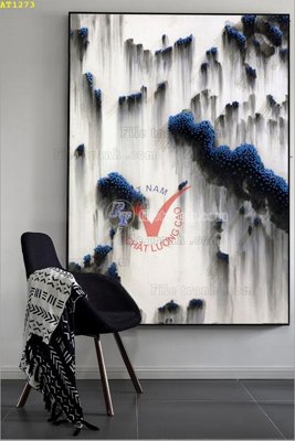 File ảnh File tranh hiện đại Sơn Dầu AT1273 (gốc) in decal dán tường