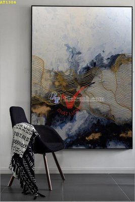 File in trần File tranh hiện đại Sơn Dầu AT1304 (bản gốc) mây trời