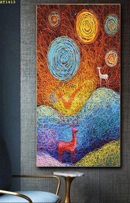 File tranh File tranh hiện đại Sơn Dầu AT1413 (gốc) chủ đề thiên nhiên