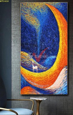 Hình ảnh gốc File tranh hiện đại Sơn Dầu AT1416 (để in khổ lớn)