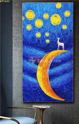 Download file gốc File tranh hiện đại Sơn Dầu AT1442 (in mica) 3D