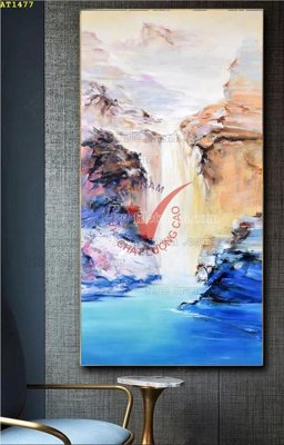 File tranh gốc PSD File tranh hiện đại Sơn Dầu AT1477 còn nguyên layer