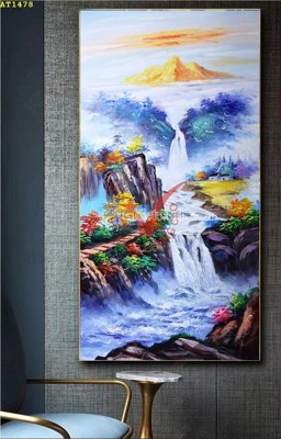 File tranh gốc PSD File tranh hiện đại Sơn Dầu AT1478 còn nguyên layer