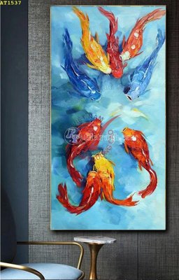 File in trần File tranh hiện đại Sơn Dầu AT1537 (file gốc) hoa văn 3D