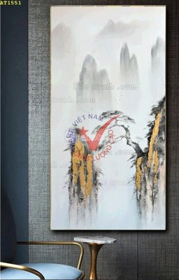 File in trần File tranh hiện đại Sơn Dầu AT1551 (bản gốc) đại dương