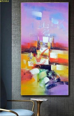 File in trần File tranh hiện đại Sơn Dầu AT1552 (bản gốc 3D) sống động
