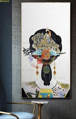 File in trần File tranh hiện đại Sơn Dầu AT1623 (file gốc) phong thủy