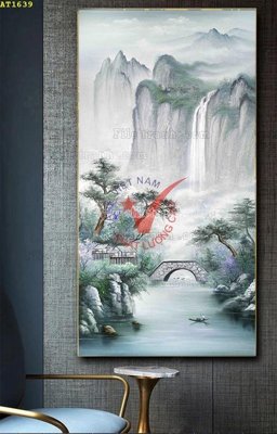 File gốc File tranh hiện đại Sơn Dầu AT1639 (bản quyền) cho in ấn