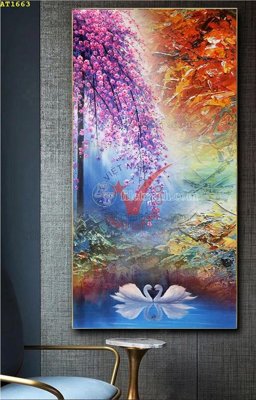 Tệp tin gốc File tranh hiện đại Sơn Dầu AT1663 (dùng cho in ấn) chuyên nghiệp