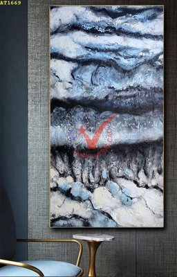 File gốc File tranh hiện đại Sơn Dầu AT1669 (in mica) trang trí