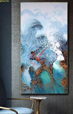 File tranh File tranh hiện đại Sơn Dầu AT1678 (ảnh gốc) in trần 3D