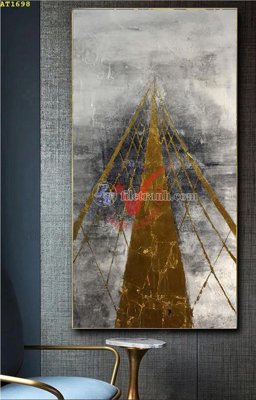 Ảnh gốc File tranh hiện đại Sơn Dầu AT1698 (độ nét cao) in tráng gương