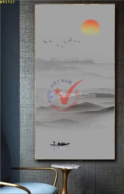 File in trần File tranh hiện đại Sơn Dầu AT1717 (file gốc) hoa văn 3D