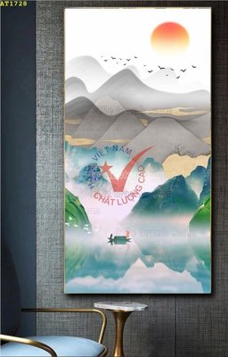 File gốc File tranh hiện đại Sơn Dầu AT1728 (in mica) làm quà tặng