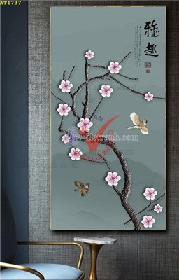 File ảnh File tranh hiện đại Sơn Dầu AT1737 (gốc) in PP, decal