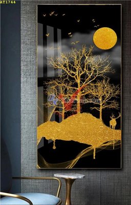 Ảnh gốc File tranh hiện đại Sơn Dầu AT1744 (siêu chi tiết) để in ấn