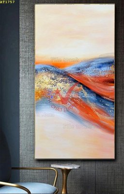 File tranh File tranh hiện đại Sơn Dầu AT1757 (bản gốc) in lụa dán tường